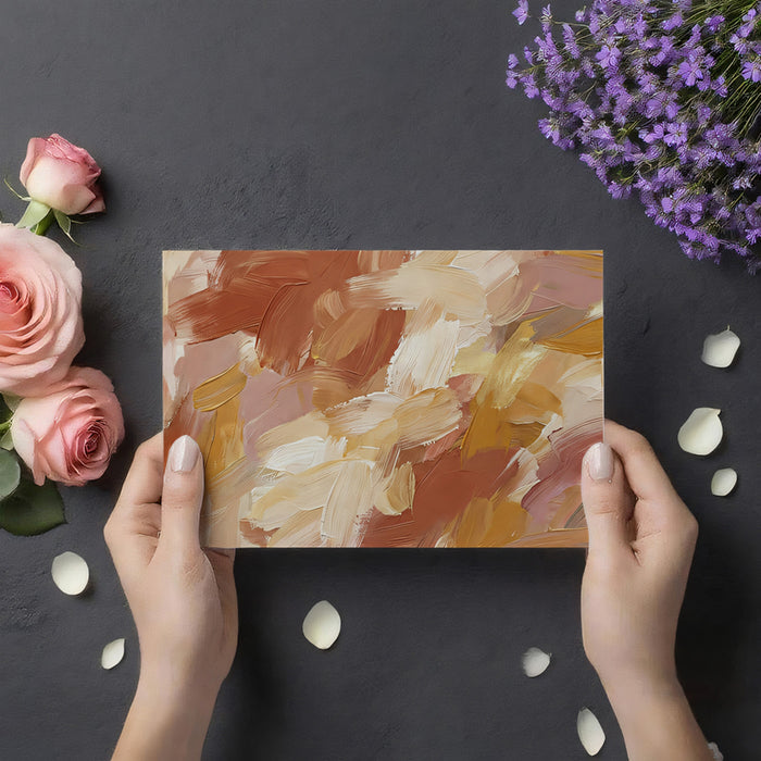 Bold Earth Tone Brushstroke Wallpaper, Abstract Artisan Paint Wall Mural, Contemporary Luxury Decor for a reception