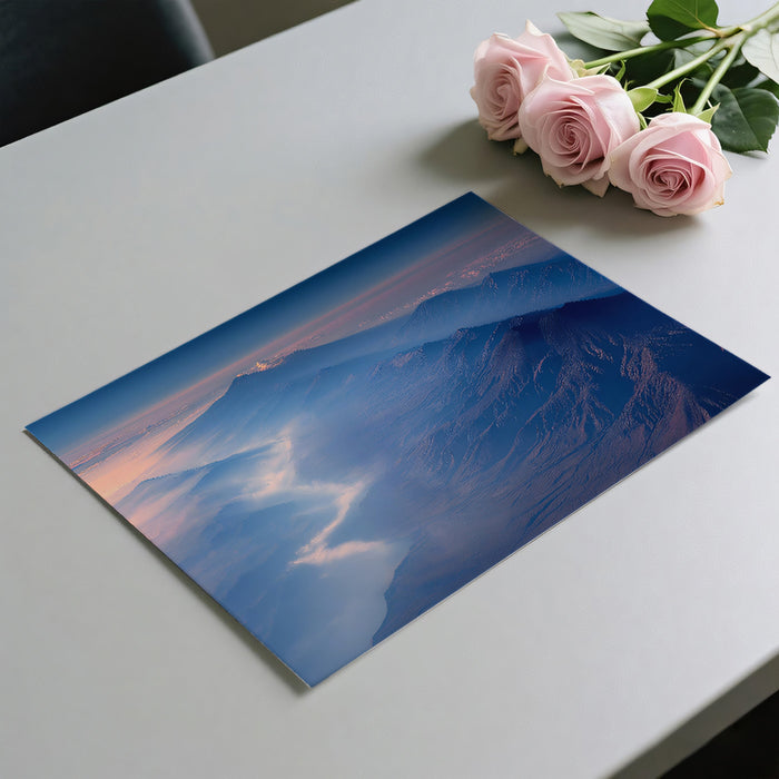 Majestic Volcanic Mountain Range Above Clouds Wall Mural Custom Size, Peel and Stick or Non-Woven, Breathtaking Sunrise Landscape Wallpaper for an entryway or commercial space