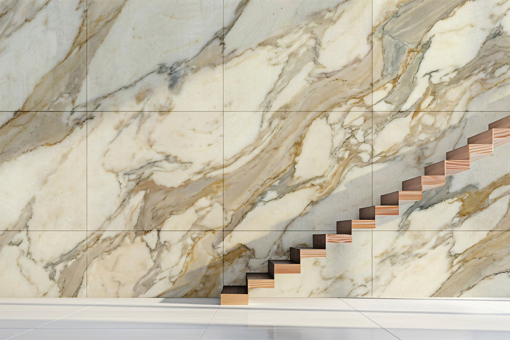 Premium Italian Marble Wallpaper, Luxury Gold and Grey Vein Mural, Modern Stone Texture Wall Art, Custom Size Peel and Stick Decor