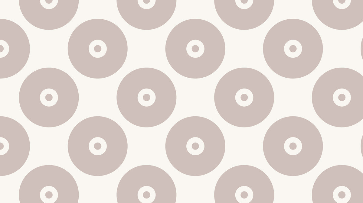 Minimalist Beige Circle Wallpaper, Modern Polka Dot Mural, Neutral Scandi Wall Decor, Custom Size Premium Peel and Stick Pattern