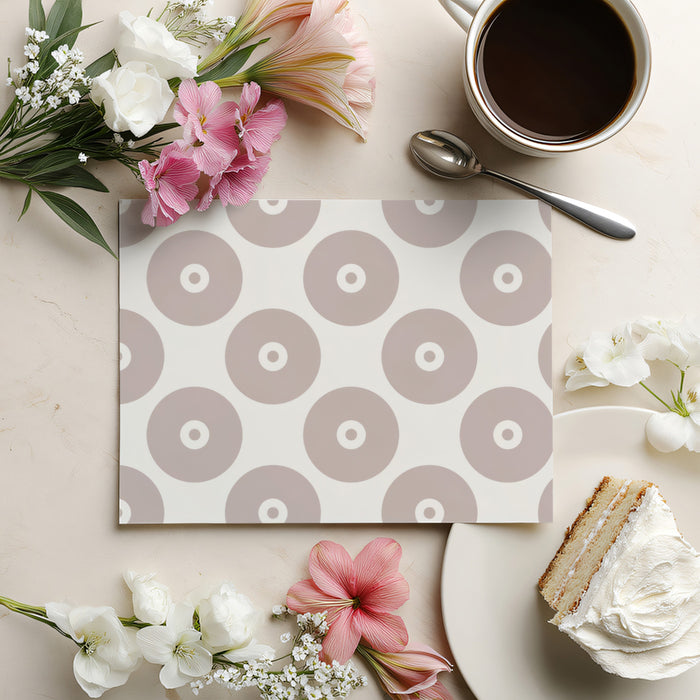 Minimalist Beige Circle Wallpaper, Modern Polka Dot Mural, Neutral Scandi Wall Decor, Custom Size Premium Peel and Stick Pattern