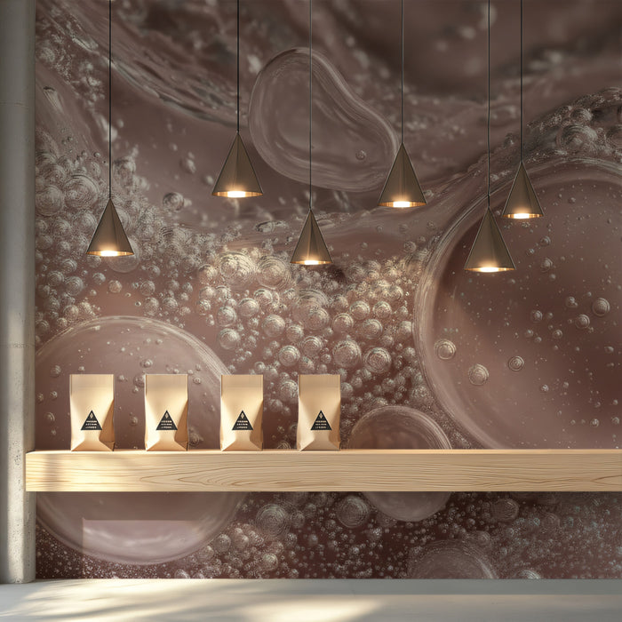 Abstract Rose Pink Fluid Wallpaper,Macro Liquid Bubble Mural, Modern Artistic Wall Decor, Custom Size Premium Peel and Stick