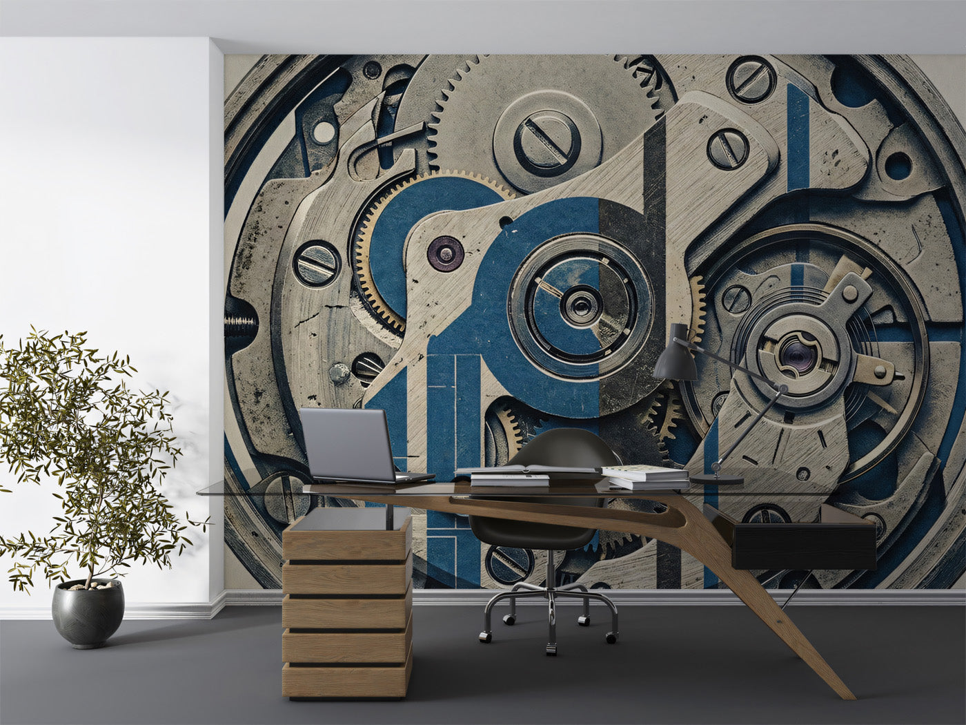 Industrial Watch Internals Wallpaper, Mechanical Engineering Wall Mura ...