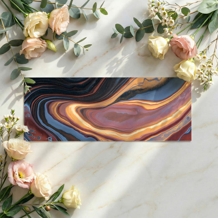 Abstract Agate Fluid Wallpaper, Concentric Swirls Mural in Earth Tones, Modern Organic Decor, Custom Size Peel and Stick Art