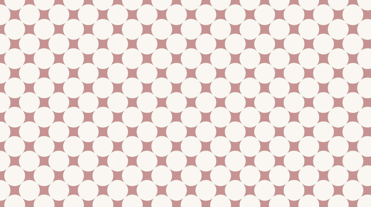 Minimalist Polka Dot Mural Wallpaper | Mauve & Off-White