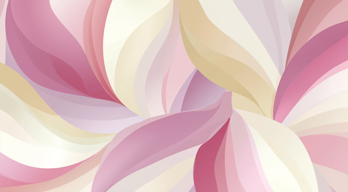 Abstract Minimalist Mural Wallpaper | Dusty Rose & Cream Layers