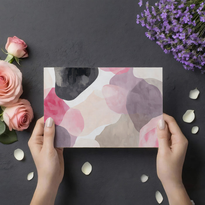 Abstract Textured Mural Wallpaper | Magenta & Earth Collage