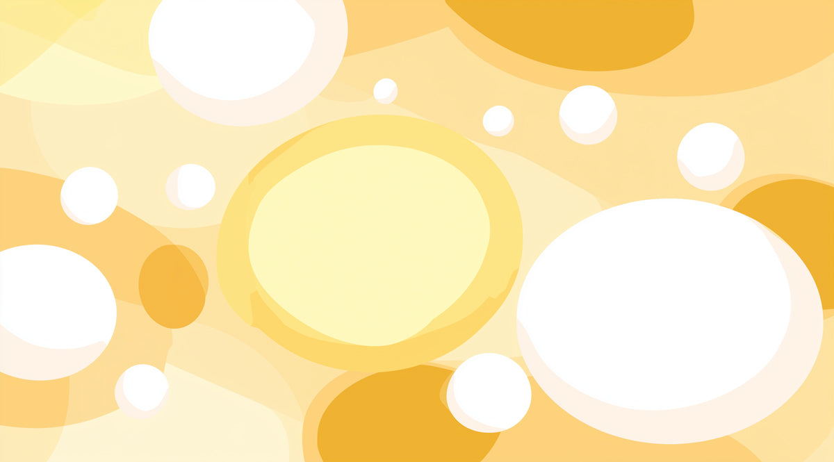 Abstract Playful Mural Wallpaper | Sunny Yellow Bubbles