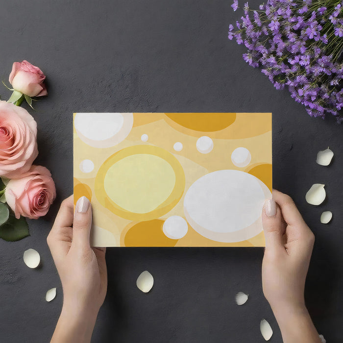Abstract Playful Mural Wallpaper | Sunny Yellow Bubbles