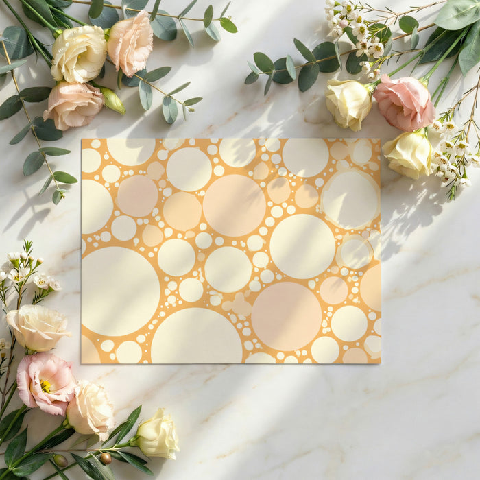 Abstract Organic Mural Wallpaper | Peach & Cream Pebbles