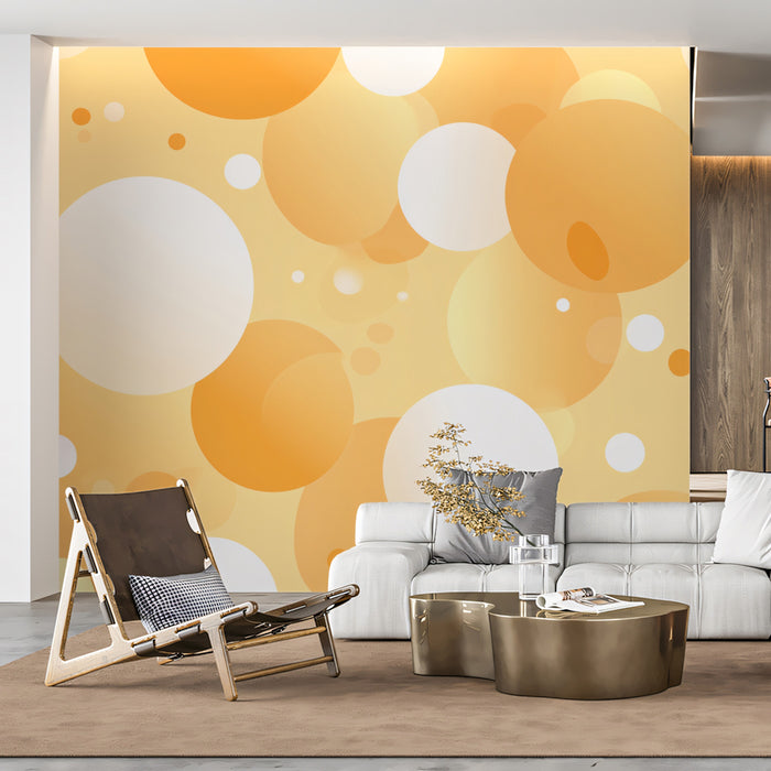 Abstract Atmospheric Mural Wallpaper | Golden Bokeh Glow
