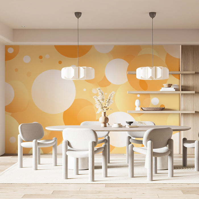 Abstract Atmospheric Mural Wallpaper | Golden Bokeh Glow