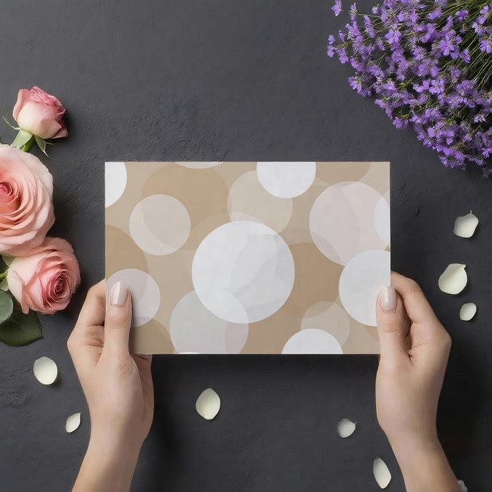 Abstract Neutral Mural Wallpaper | Muted Beige Overlap