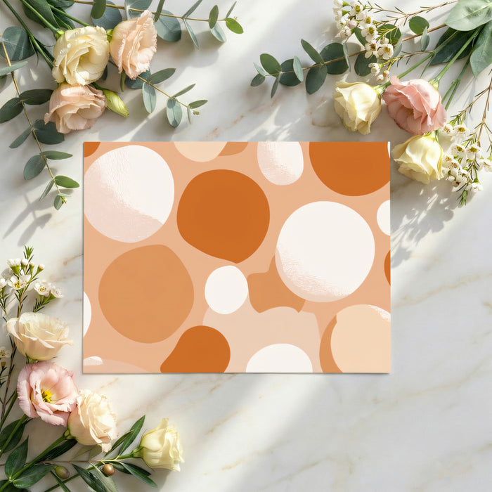 Abstract Organic Mural Wallpaper | Terracotta & Cream Pebbles