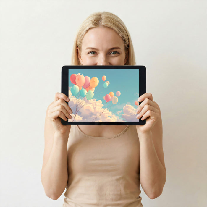 Pastel Dream Mural Wallpaper | Floating Colorful Balloons