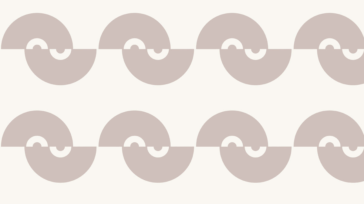 Modern Minimalist Mural Wallpaper | Taupe Semicircle Wave