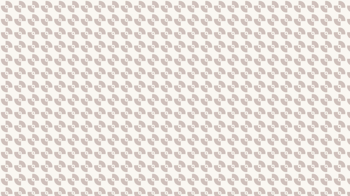 Retro Record Mural Wallpaper | Minimalist Beige Circles