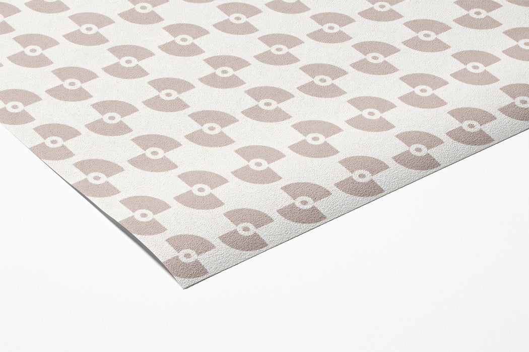 Retro Record Mural Wallpaper | Minimalist Beige Circles
