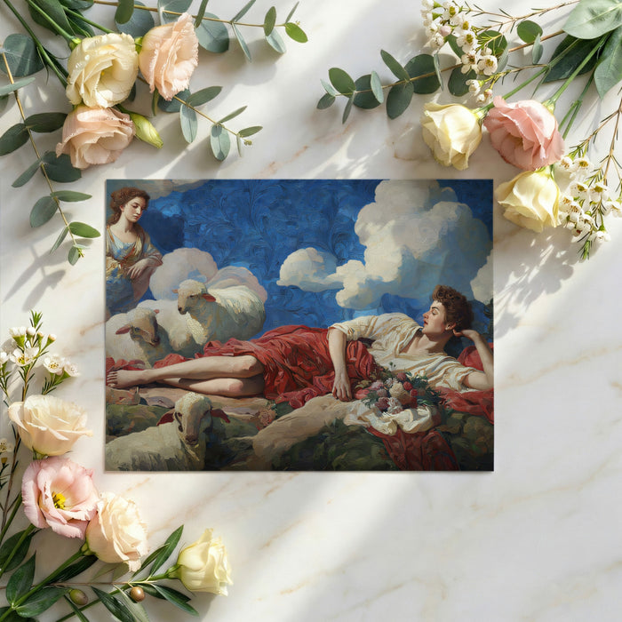 Classic Fine Art Mural Wallpaper | Pastoral Mythological Scene