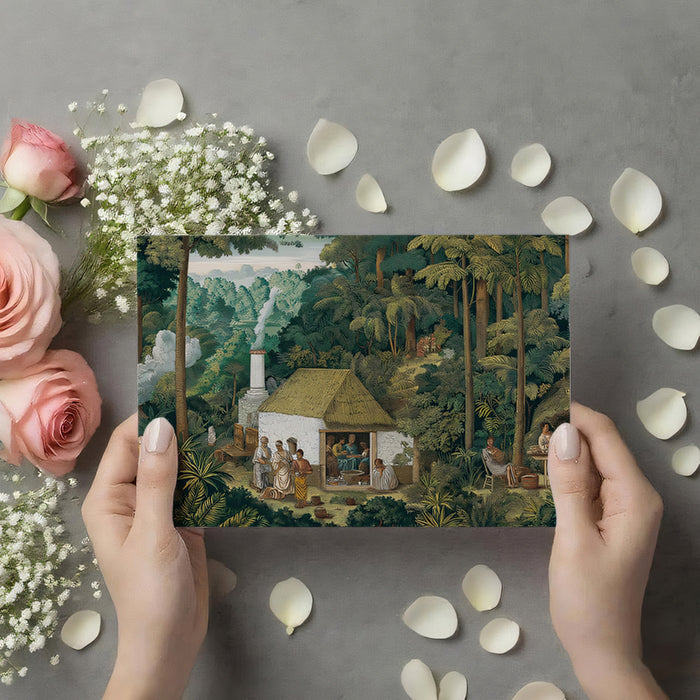 Classical Landscape Mural Wallpaper | Tropical Forest Village