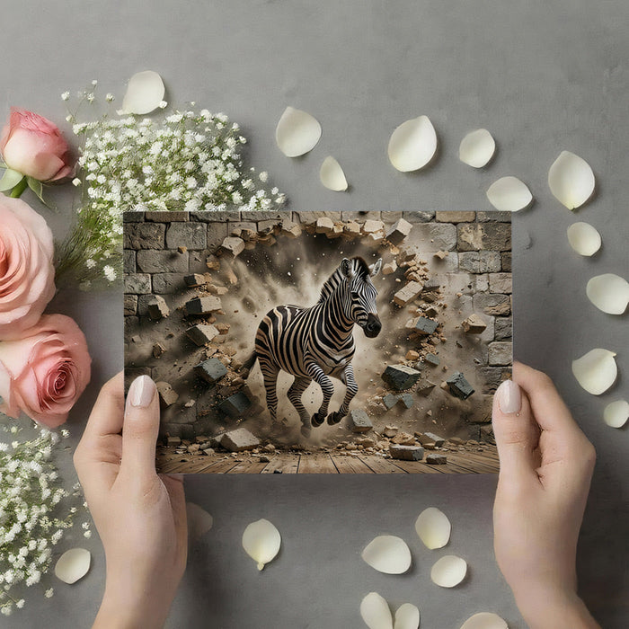 Dynamic animal wallpaper in a teenager's bedroom creating a bold, adventurous aesthetic.