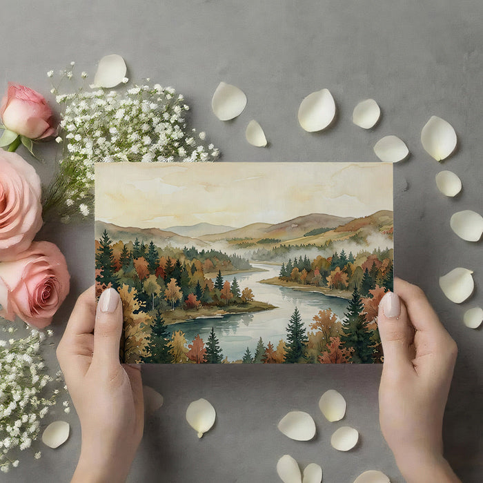 Landscape wall mural featured on the main wall of a professional home study room