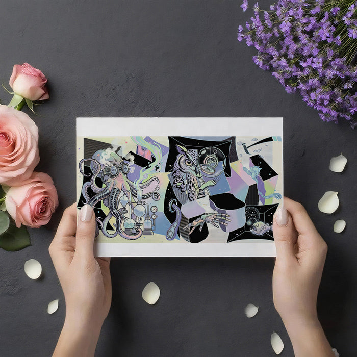 A creative playroom for teenagers featuring the detailed science-themed mural.