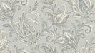Elegant vintage paisley wallpaper pattern in soft slate blue and dove gray colors