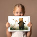 A bright, organized playroom featuring a friendly animal storybook mural that sparks creativity in a kids space.
