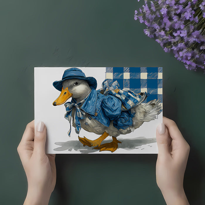 A bright playroom with a dapper duck mural, creating an engaging and fun environment for children.