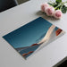 Bedroom wall mural showing a serene white sand landscape to create a sense of calm and openness