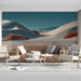 Modern office space with a large-scale desert landscape wall mural to provide an expansive, inspiring view