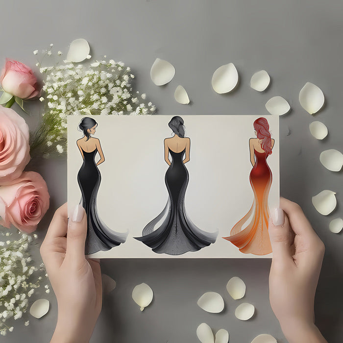 Modern bedroom wall featuring feminine silhouette line art to create a chic boutique feel.