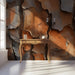 Rustic-modern bedroom design with detailed pine bark mural wallpaper as a focal wall