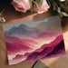 A sophisticated home office interior with a mountain landscape mural providing a creative backdrop.