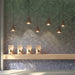 Shopping interior featuring an airy macro foam pattern wallpaper