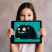 Fun character wall mural featured in a cozy nursery room setting