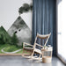 Study interior featuring a peaceful mountain forest mural as a calming feature wall