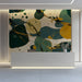 Contemporary reception with large scale abstract organic art mural