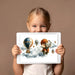 Playroom interior with an adventurous elephant wall mural and vintage hot air balloons