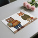 Whimsical animal mural featuring bear and fox in a cozy playroom