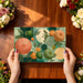Sunlit dining room featuring citrus fruit mural on the main feature wall