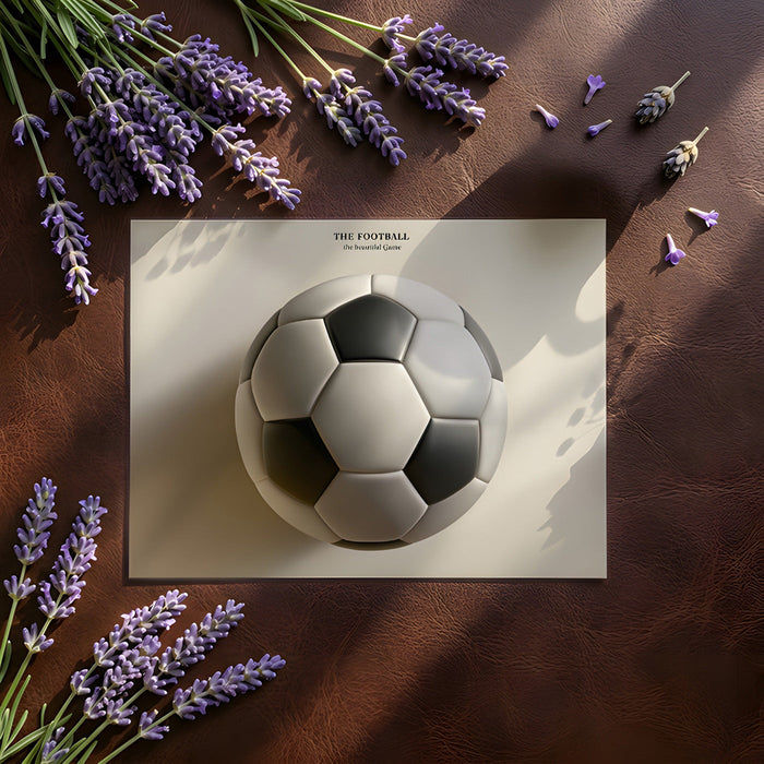 Sport-themed home office featuring the football mural as a focal point