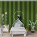 Creative bedroom wall with a football field design for a sports enthusiast
