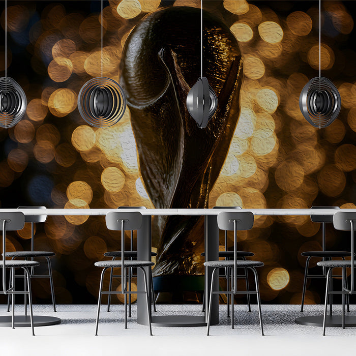 Bar wall featuring an impressionistic trophy mural