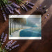 Dining room wall mural featuring a winding country lane and trees