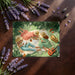 Nature-inspired meadow mural as a feature wall in a relaxing bohemian style bedroom