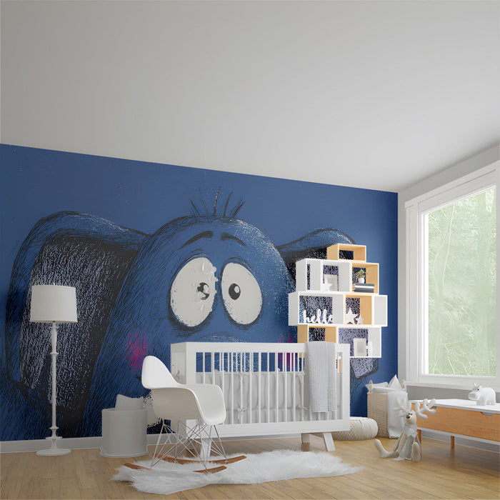 A colorful playroom with a whimsical elephant mural that sparks creativity in children.