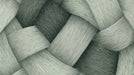 Abstract wallpaper pattern featuring interlocking ribbons of slate gray and charcoal with fine line texture