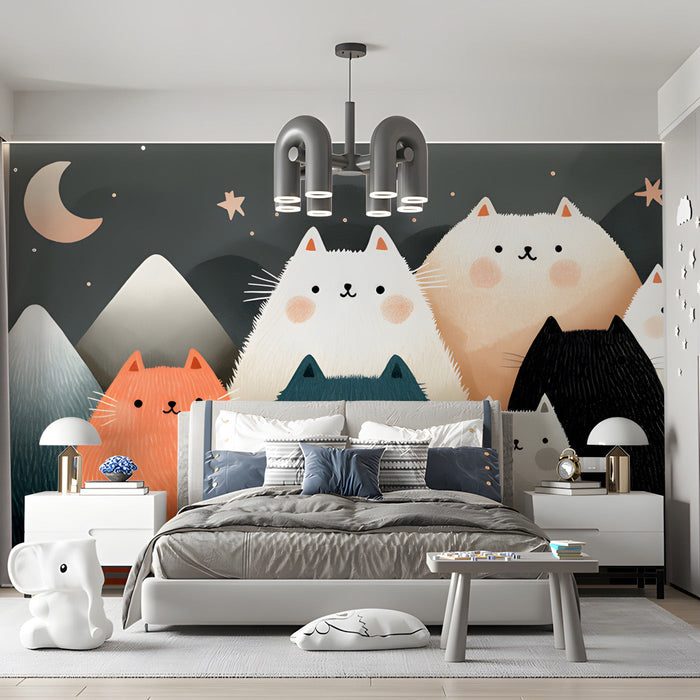 Animal-themed wall mural in a creative bedroom, adding a touch of personality to the space.